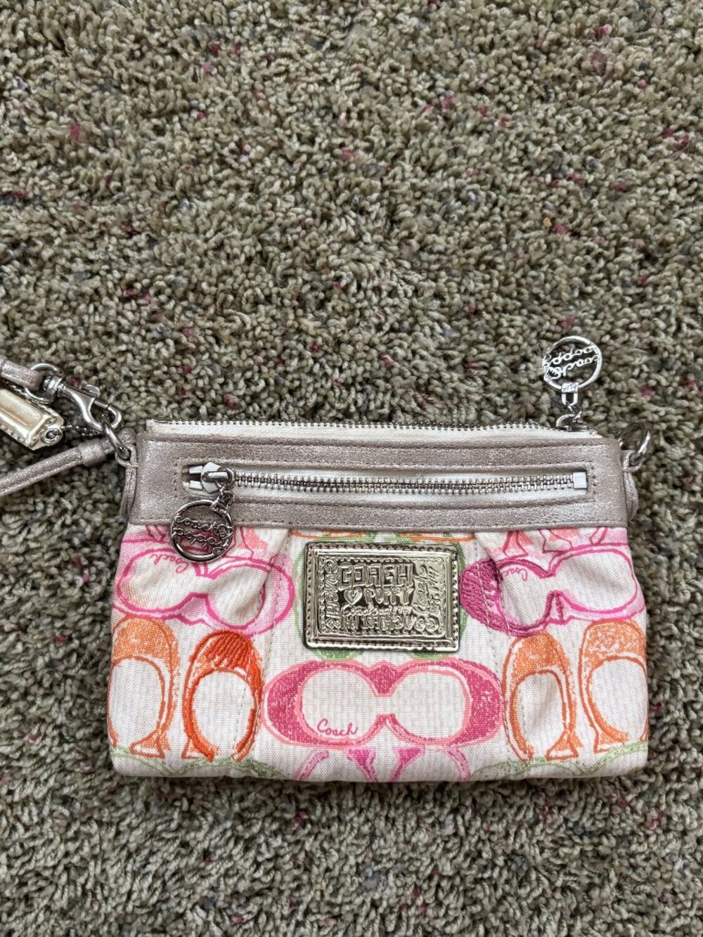 Coach Poppy Multicolor Dream Signature C Wristlet